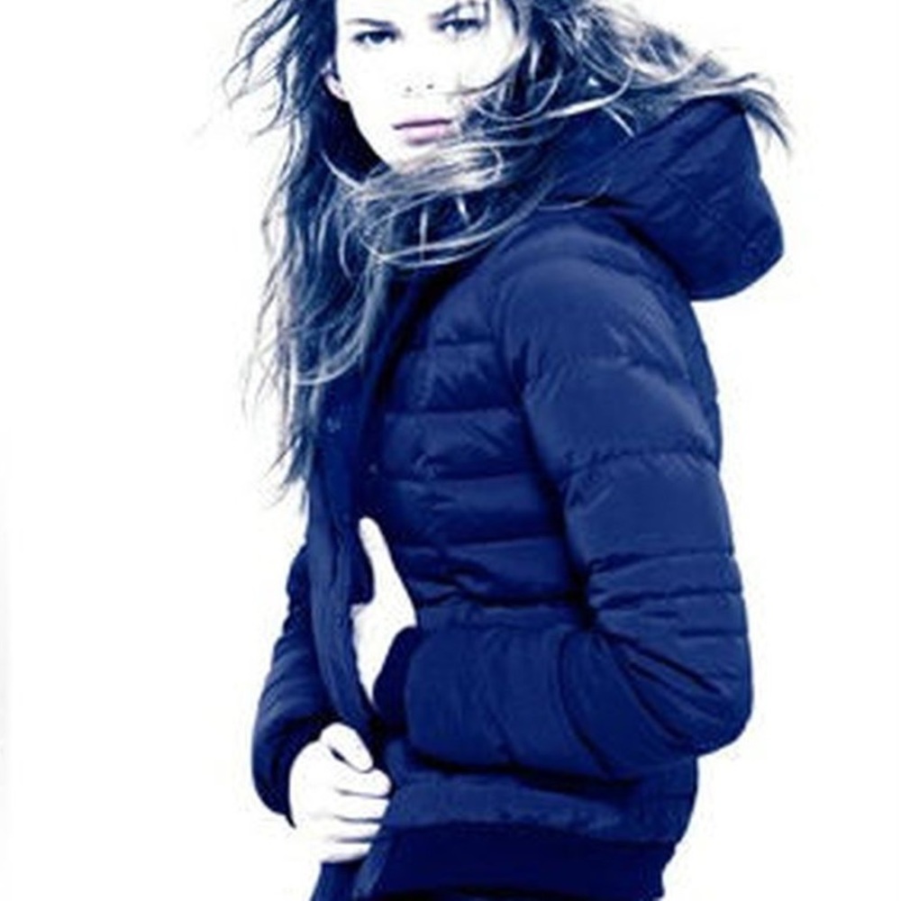 2000’s Short Puffer Down Feather Jacket by T-Down by Theory UNIQLO Sz M